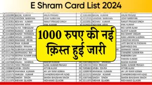 E Shram Card List 2024