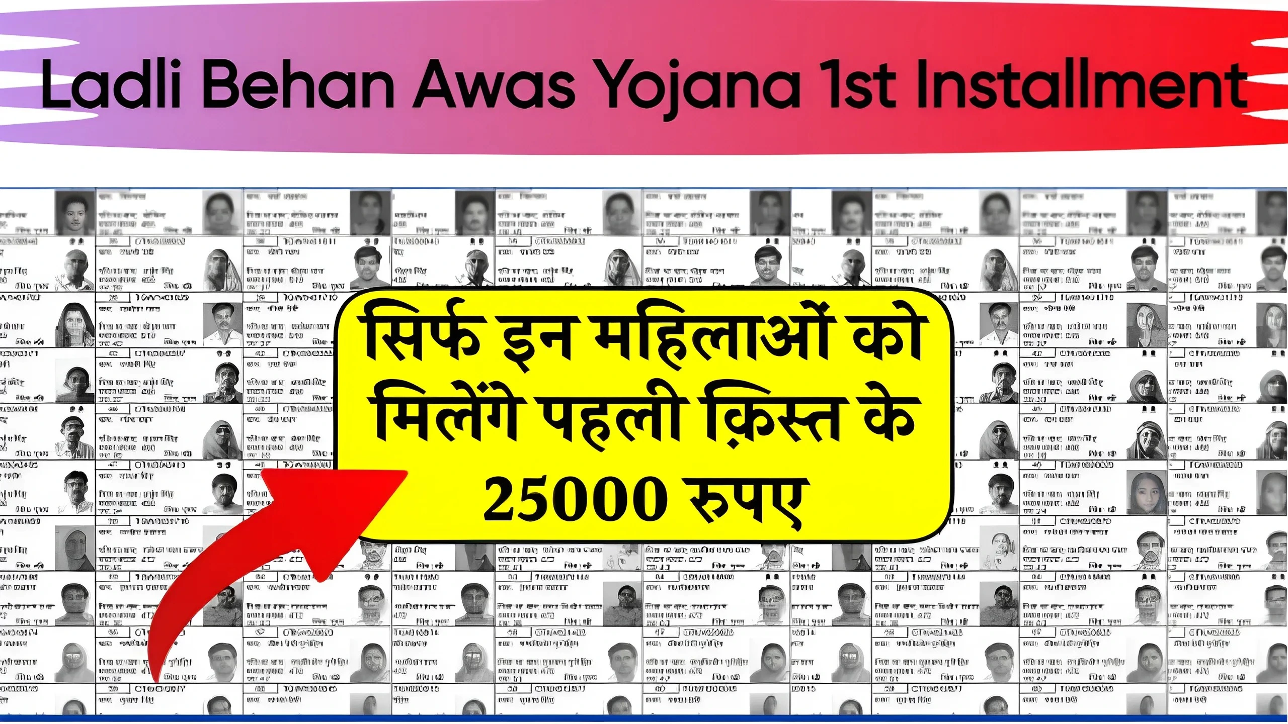 Ladli Behan Awas Yojana 1st Installment