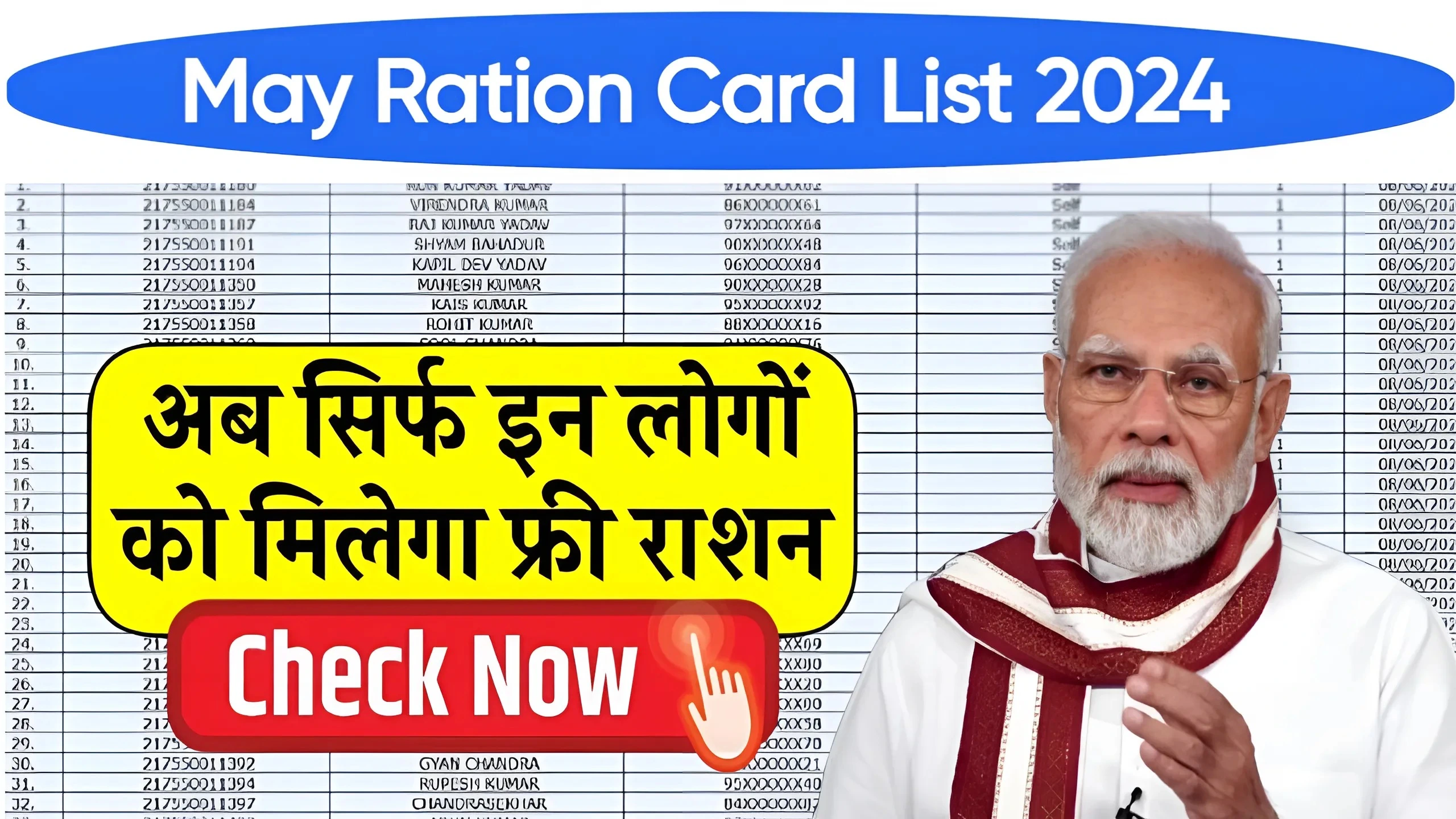 May Ration Card List 2024