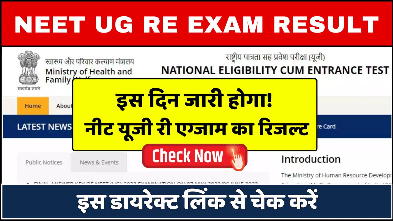 NEET UG RE EXAM Result 2024