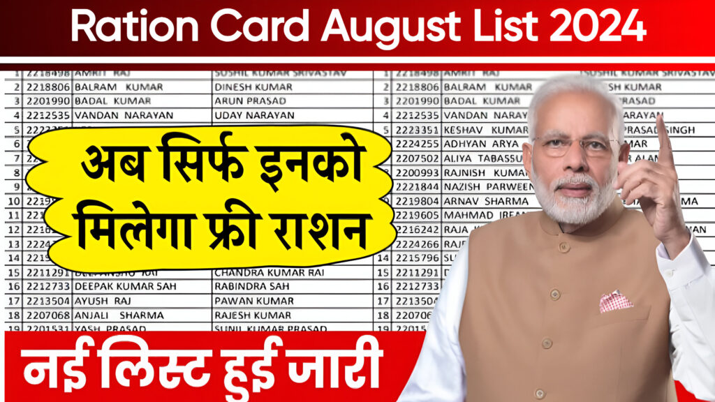 Ration Card August List 2024