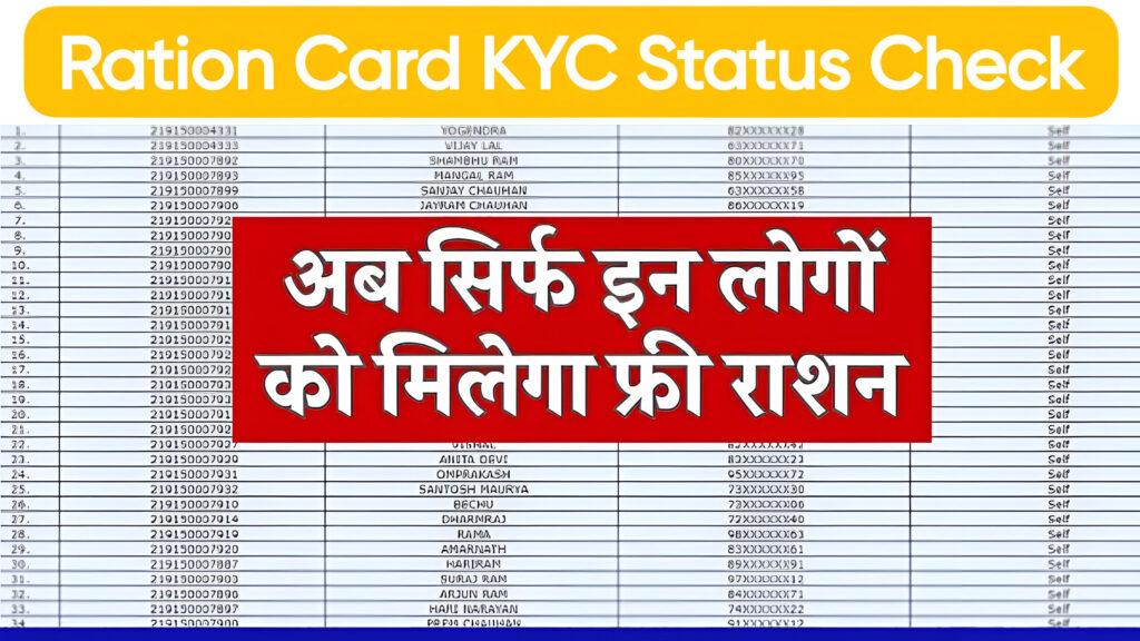 Ration Card KYC Status Check